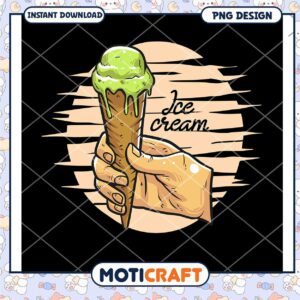 Ice Cream PNG Design Instant Download
