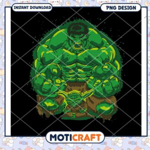 Hulk Yoda PNG Design Instant Download