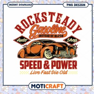Hot Rod PNG Design Rocksteady Gasoline