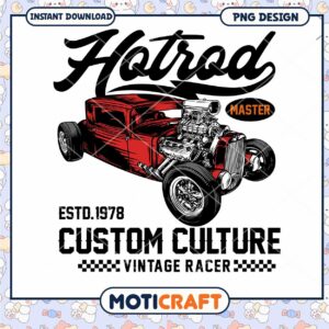 Hot Rod PNG Design Vintage Racer Graphic