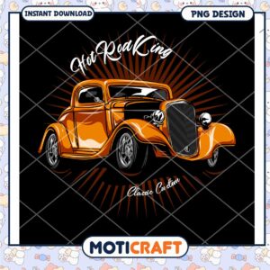 Hot Rod King PNG Design Classic Car