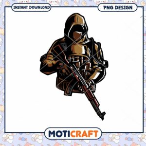 Hooded Soldier PNG Design