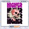 Higher Higher Skull PNG Design