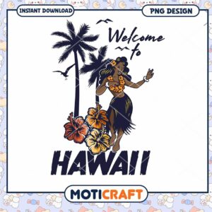 Hawaii PNG Hula Girl Design