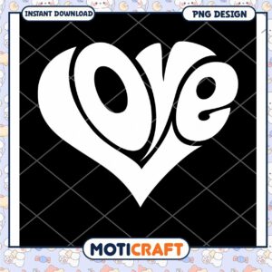Heart Love PNG Design Instant Download