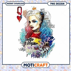 Harley Quinn PNG Design, Queen of Chaos