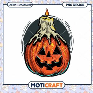 Halloween Pumpkin PNG Design Instant Download