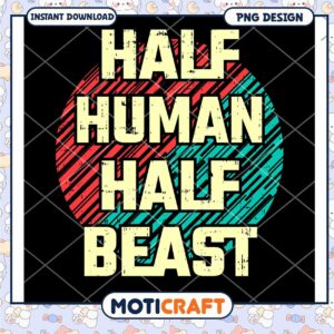 Half Human Half Beast PNG Design