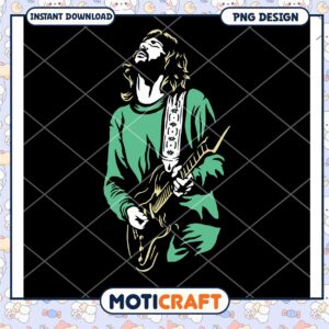 Guitarist PNG Design Instant Download