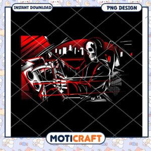Grim Reaper Driving PNG Design