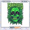 Green Skull Cannabis PNG Design