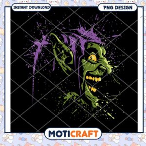 Green Goblin PNG Design Instant Download