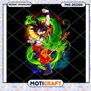 Goku Dragon PNG Sublimation Design