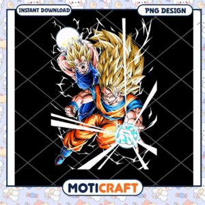 Goku Gohan PNG Sublimation Design