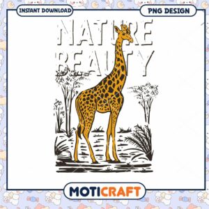 Giraffe Nature Beauty PNG Design