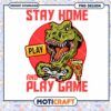 Gamer Dino PNG Stay Home Play Game