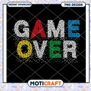 Game Over Pixel Art PNG Design
