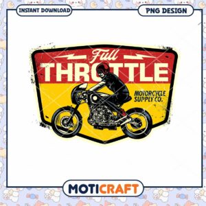 Full Throttle Motorcycle PNG Design