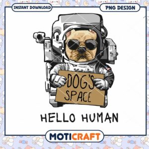 French Bulldog Astronaut PNG Design