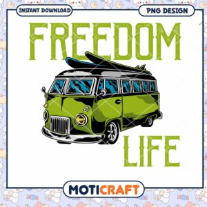 Freedom Life Van PNG Design
