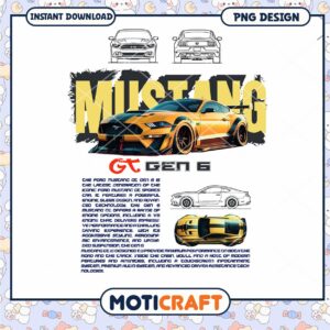 Ford Mustang GT Gen 6 PNG Design