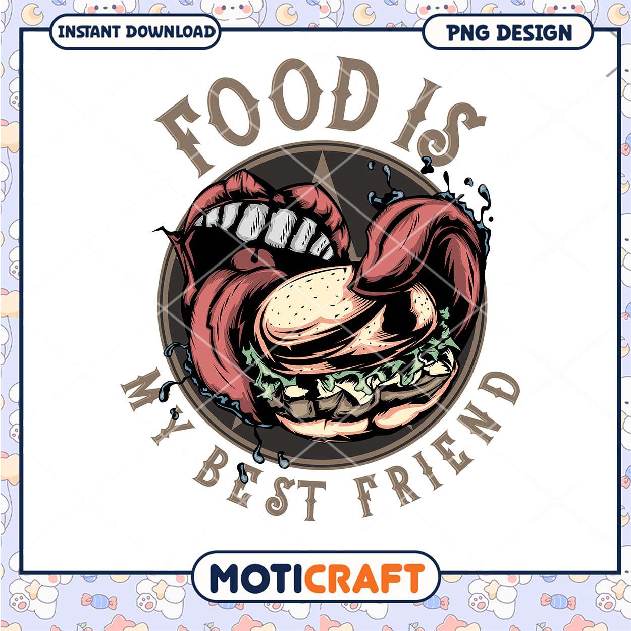 Food is My Best Friend PNG Design Food is My Best Friend PNG Design