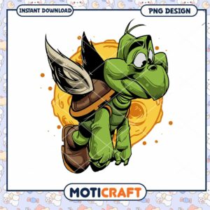 Flying Turtle PNG Design Instant Download