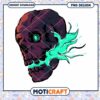 Flaming Skull PNG Design Instant Download