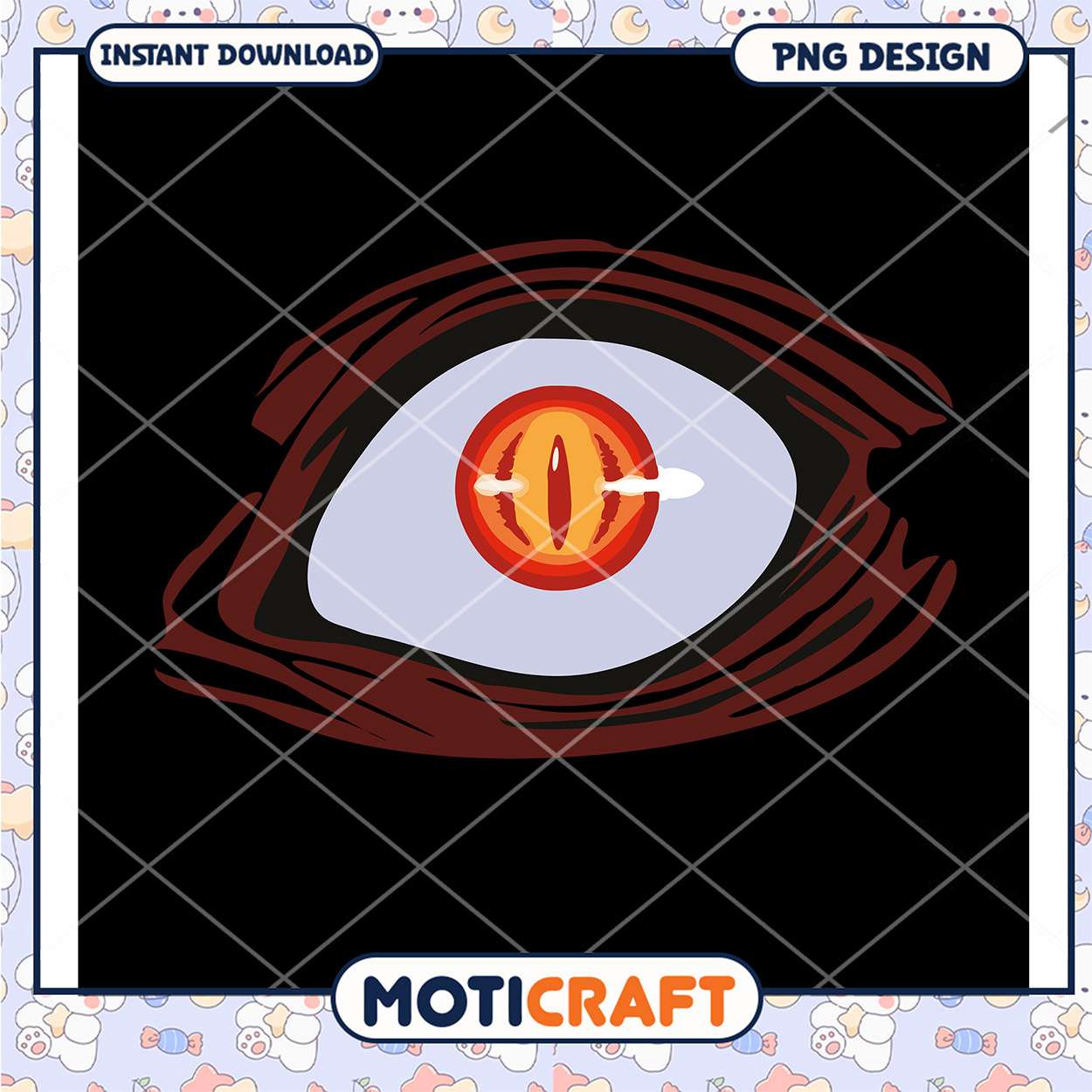 Fiery Eye PNG Design Instant Download Fiery Eye PNG Design Instant Download