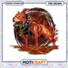 Fiery Pitbull PNG Design Instant Download