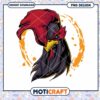 Fierce Rooster PNG Design Instant Download