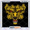 Fierce Golden Wolf PNG Design