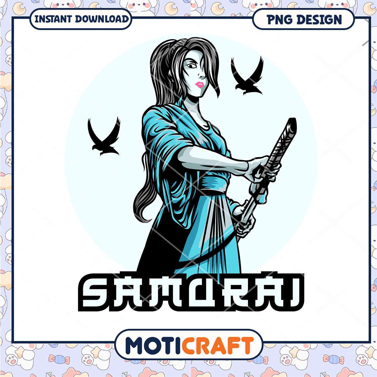 Female Samurai PNG Design Female Samurai PNG Design