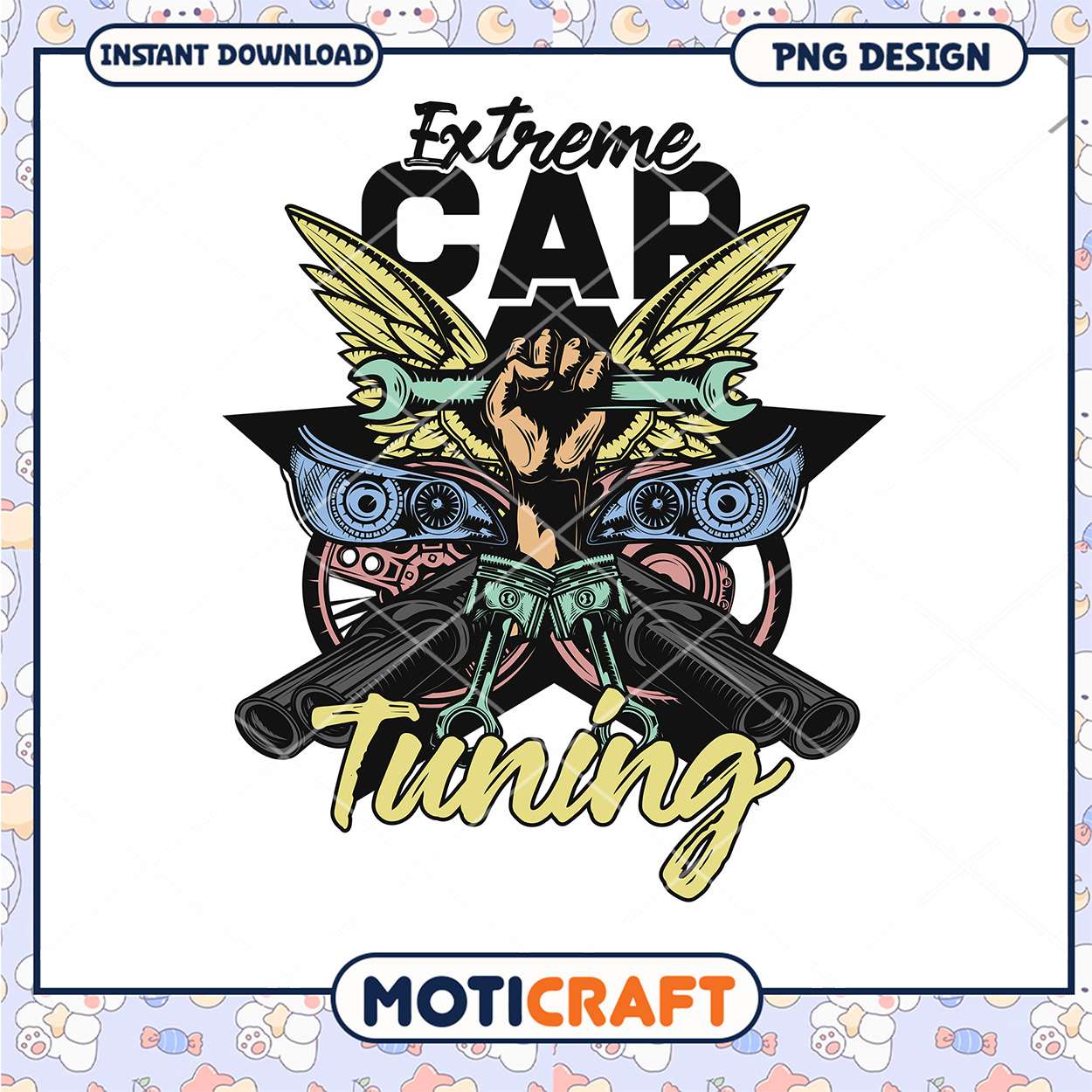 Extreme Car Tuning PNG Design Extreme Car Tuning PNG Design
