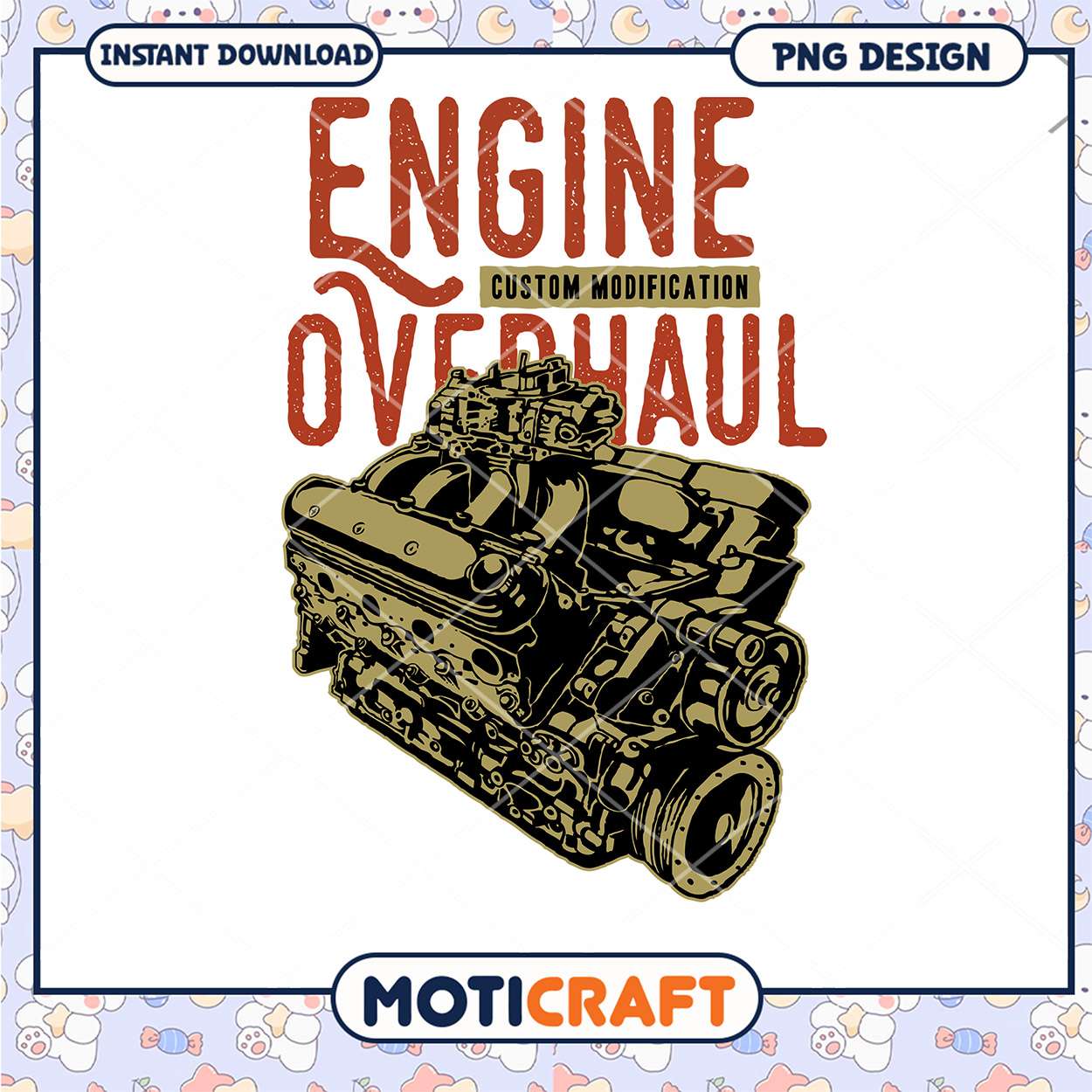 Engine Overhaul PNG Design Engine Overhaul PNG Design