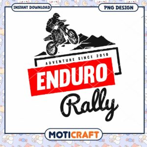 Enduro Rally PNG Design Instant Download