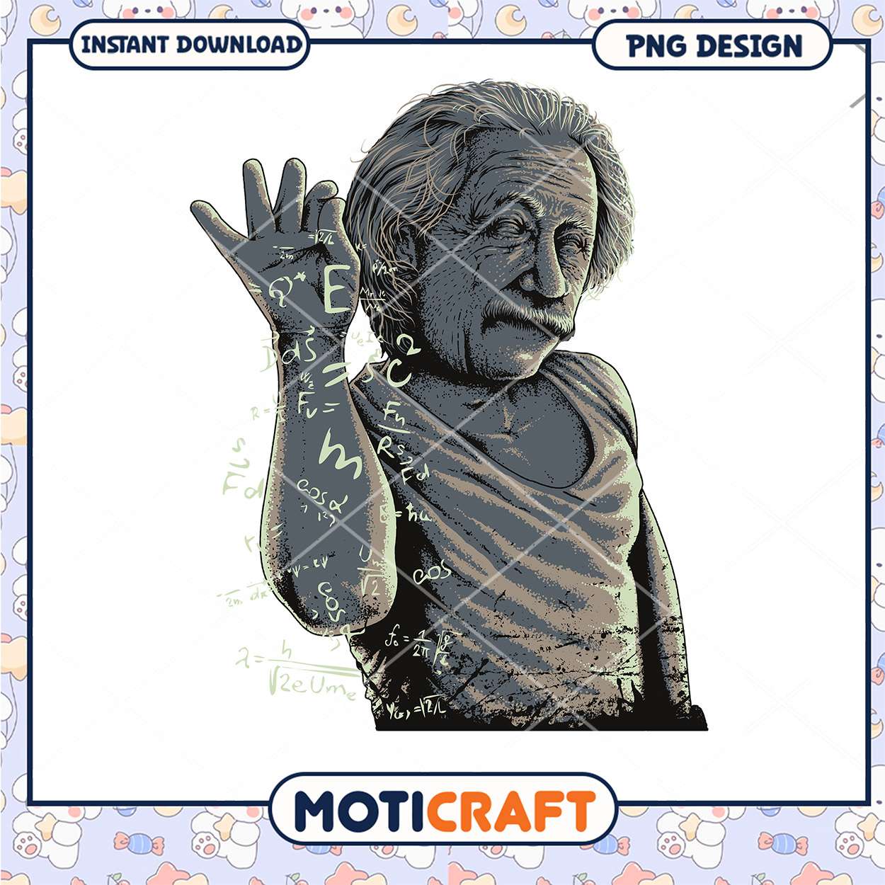 Einstein PNG Design Instant Download Einstein PNG Design Instant Download