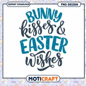 Easter Bunny Kisses & Wishes PNG
