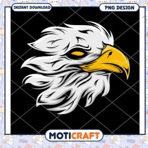 Eagle Head PNG Design Instant Download