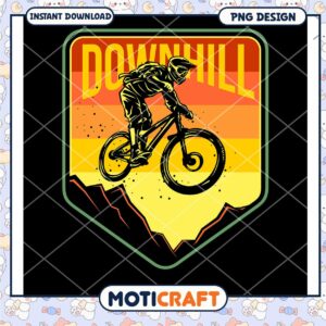 Downhill Mountain Biking PNG Design