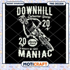 Downhill Mountain Biker PNG Design