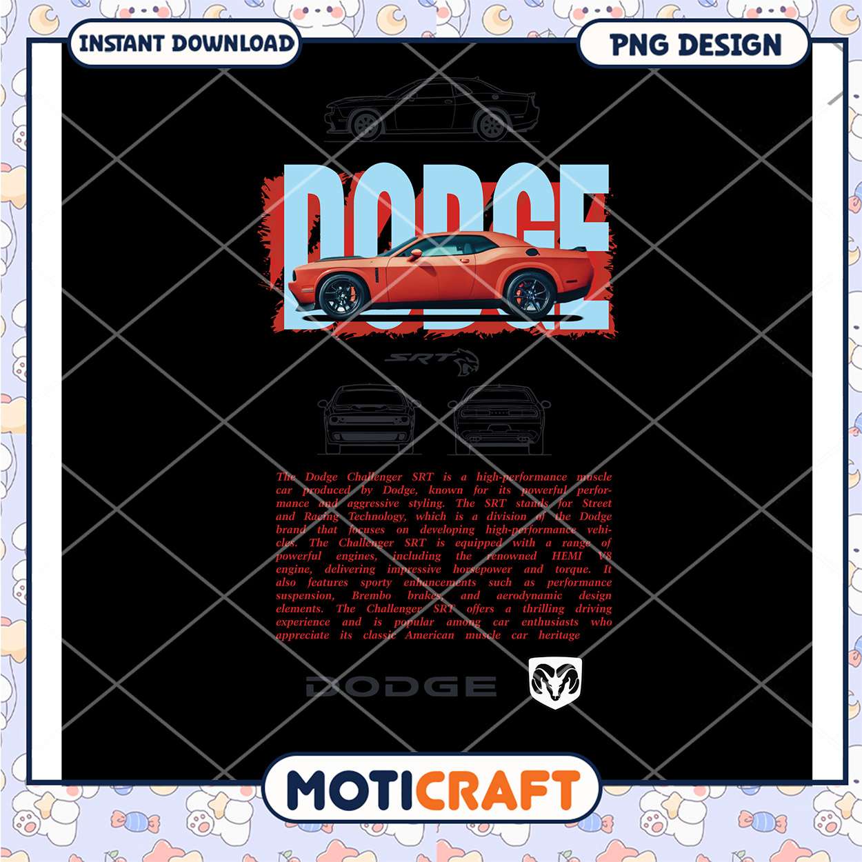 Dodge Challenger SRT PNG Design Dodge Challenger SRT PNG Design