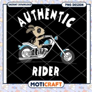 Dog Rider PNG Authentic Motorcycle Design