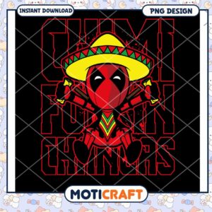 Deadpool Sombrero Funny PNG Design