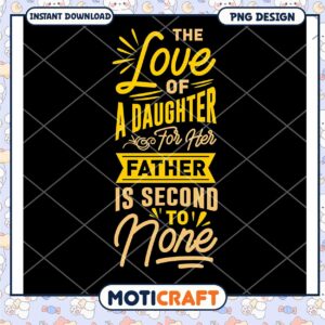 Daughter's Love for Father PNG Design