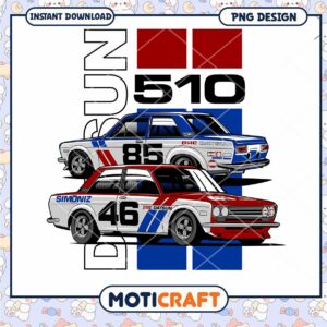 Datsun 510 PNG Design Instant Download