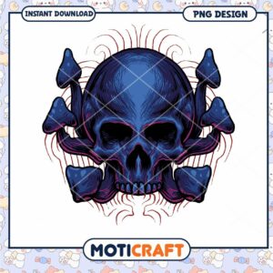 Dark Skull Mushroom PNG Design Download