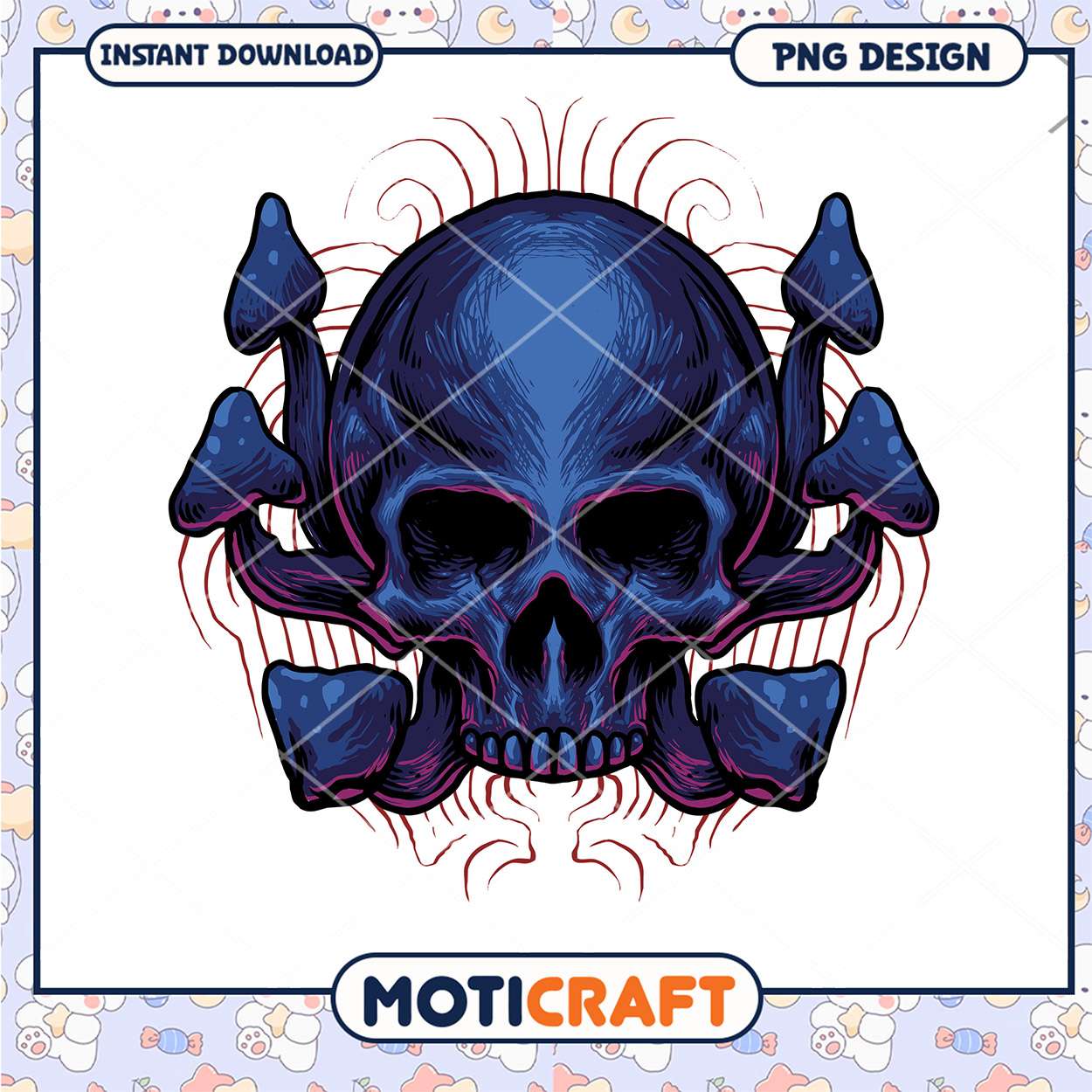 Dark Skull Mushroom PNG Design Download Dark Skull Mushroom PNG Design Download