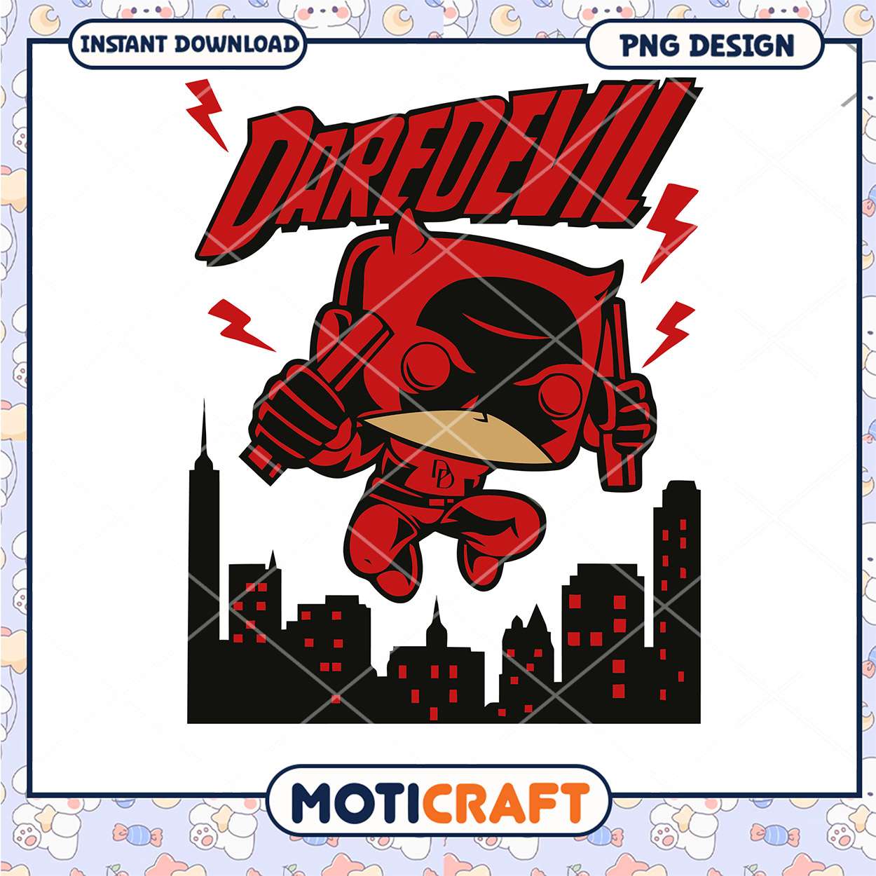 Daredevil PNG Sublimation Design Daredevil PNG Sublimation Design