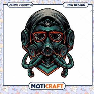Cyberpunk Gas Mask PNG Design